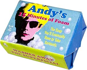 Andy Warhol's 15 Minutes of Foam Bath Soap - 1 Mini Bar of Soap - Made in the USA