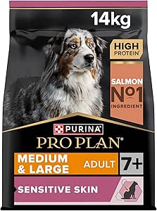 PRO PLAN 7+ Sensitive Skin Senior Medium and Large Dry Dog Food Salmon 14kg