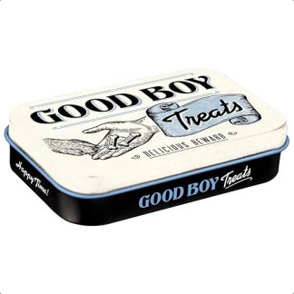 Nostalgic-Art Retro Treat Tin, 6 x 9.5 x 2 cm, Good Boy Treats - Gift Idea for Dog Owners, Dog Treat Tin, Vintage Design