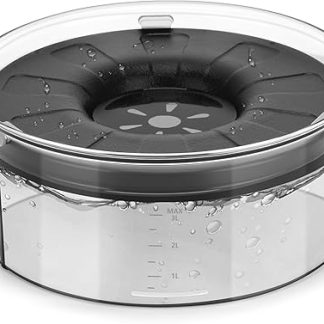 PETTOM Water Bowl Dog without Drooling, 3 L Transparent Dog Bowl Leak-Proof Drinking Bowl Dog Anti Schlabber, Dog Water Bowl for Indoor and Outdoor Use