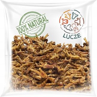 Lucze, Chicken Feet for Dogs, Pack of 100 (approx. 1.8 kg), 100% Natural Chicken Feet as Chew, Dog Treats for Small & Large Dogs, Natural, Air Dried, No Additives