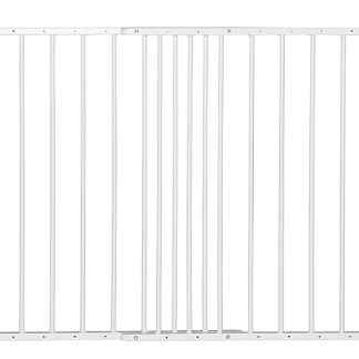 DOLLE Stair Gate without Tripping Edge, Metal, White, Width 62.5-106.8 cm, with One-Hand Safety Lock