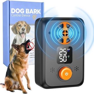 kacylzom Antibarking for Dogs - Ultrasonic Antibarking Device for Dogs with 5 Frequency Levels 3 Ranges 50 Feet Range Automatic Anti Bark Function Ultrasonic Dog Bark Stopper for Indoor Outdoor Use