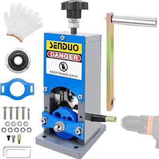 SENDUO Upgraded Manual Wire Stripping Machine, 0.2-4cm Cable Stripping Machine for Drill, Wire Stripping Tool with Hand Crank, Portable Wire Stripping Machine for Scrap and Copper, Recycling