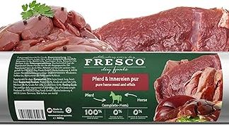 Fresco Dog The Barf Sausage Horse Pure | 400 g | Food for Dogs | Can Help Dogs Optimal Care | Only One Protein Source | Complete Food Horse & Offal Pure