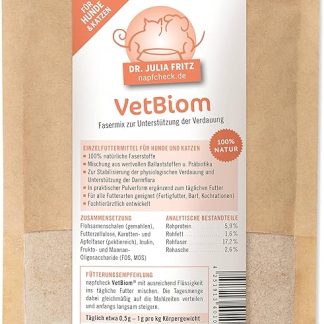 napfcheck VetBiom - Prebiotic Fibre Mix for Regulated Digestion - for Dogs and Cats - 200g