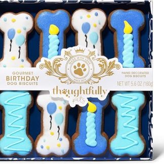 Modern Gourmet Foods - Dog Biscuits Gift Set with 8 Dog Treats, Decorated by Hand - Boy