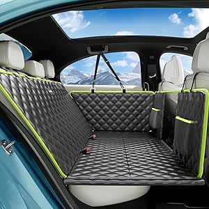 pecute Dog Blanket Car Rear Seat with Hard Underside 133 x 62 cm, Car Seat Cover Dog First Class Waterproof, Stain-Resistant and Easy to Clean, for Cars and Small SUVs up to 150 kg