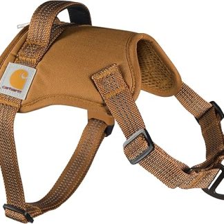 Carhartt Nylon Duck No Pull Fully Adjustable Dog Harness with Quick Control Handle and Reflective Accents, Carhartt Brown, Medium