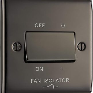BG Electrical NBN15 Black Nickel TP Fan Isolator Switch