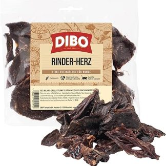 DIBO Beef Heart, Degreased, 100 g Bag, the Small Natural Chew Snack or Treat for In Between, Dog Food, Quality Chew Item without Chemicals