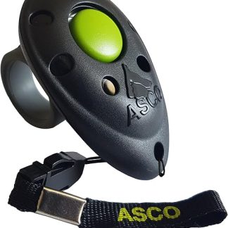 ASCO premium clicker, finger clicker for clicker training, for dogs, cats, horses, professional clicker, dog training clicker