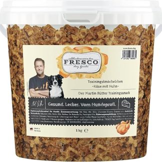 FRESCO Dog Martin Rütter Training Ankle Cheese and Chicken 1 kg Dog Treats Made of Fresh Meat and Cheese 100% Fresh Ingredients for Reward, Training and as a Snack for Between Meats