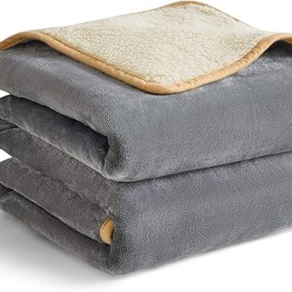 Lesure Waterproof Dog Blanket, Outdoor Washable Dog Blanket, Sofa Protection, Sherpa Fleece, Cat Blanket, Fluffy and Soft, for Large Dogs, 100 x 80 cm, Grey.