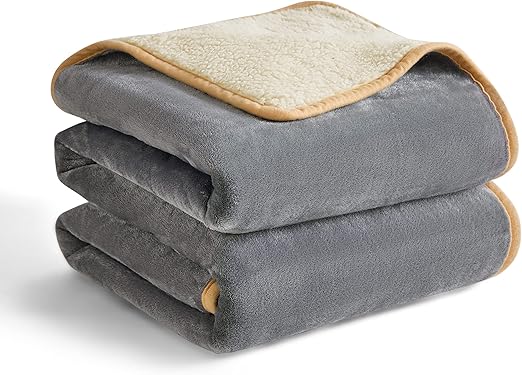 Lesure Waterproof Dog Blanket, Outdoor Washable Dog Blanket, Sofa Protection, Sherpa Fleece, Cat Blanket, Fluffy and Soft, for Large Dogs, 100 x 80 cm, Grey.