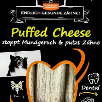 Qchefs Fitness Series Puffed Cheese & Rice Dental Dog Treat (3 Pack), 3 Oz