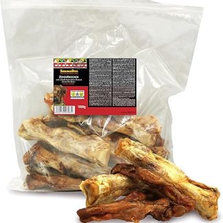 SavannaDog Toe Bones from South African Ostrich 1000 g - Natural Chews Grain-Free & Hypoallergenic Dog Chews for Long Nibbling Fun