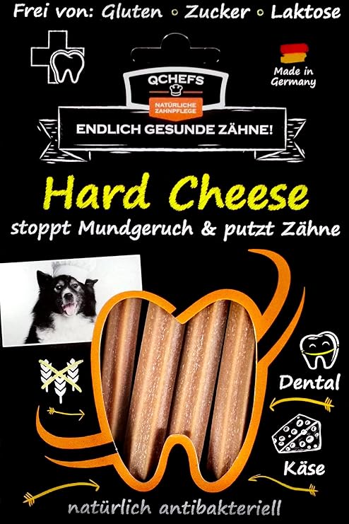 Qchefs Fitness Series Hard Cheese & Rice Dental Dog Treat (4 Pack), 4 Oz
