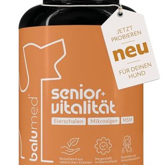 balumed Senior + Vitality - 120 Tablets for Older Dogs - Agility, Joints & Vitality - with MSM, Eggshells, Microalgae, Spirulina & Green-Lipped Mussel