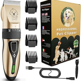 GLOBAL TECH Quiet Dog Clipper, Professional Clipper, Electric Dog Trimmer, Pet Hair Trimmer for Dogs, Cats and Other Pets