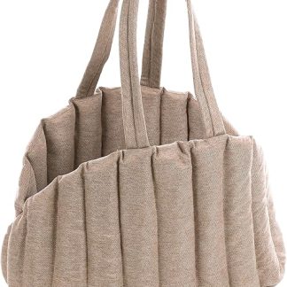 Gladys Beige Dog Bag - 58 x 32 x 34 cm - Polyester - Removable Base - Safety Lead - Carry Handles - Wide Base - Extra Lying Comfort