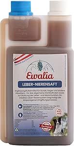 EWALIA Liver Kidney Juice, 500 ml, Supplementary Feed for Dogs and Other Pets, with Milk Thistle