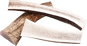 mascota vital - Deer Antlers Economy Pack 3 x Size M - 100% Deer Antlers - Ideal for Dental Care - 100% Natural - Antlers - Chew Bone - Dog Toy - Red Deer Antlers (M (50-80g), Halved)