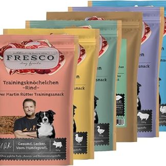 FRESCO Dog Martin Rütter Training Ankle 150 g Tasting Package Grain-Free & Healthy Dog Treats Made of Fresh Meat 100% Natural Ingredients for Reward, Training and as a Snack