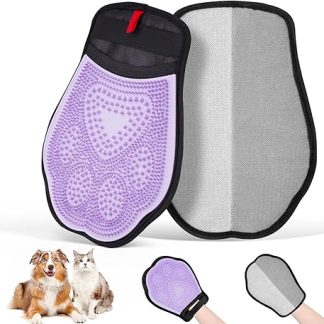 Zivacate Improved 2-in-1 Pet Hair Remover Glove, Reusable Electrostatic Pet Hair Remover, Double Sided Hair Removal Glove for Pets, Clothes, Sofa - Pack of 1
