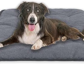 MyBestBuddy Dog Cushion with Spades Grey 70 x 50 cm M, Allergy Friendly (100% Polyester), Non-Slip Washable at 40°C with Fluffy Fabric Cover - Dog Mat or Dog Bed for Medium Dogs, 70 x 50 cm
