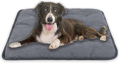 MyBestBuddy Dog Cushion with Spades Grey 70 x 50 cm M, Allergy Friendly (100% Polyester), Non-Slip Washable at 40°C with Fluffy Fabric Cover - Dog Mat or Dog Bed for Medium Dogs, 70 x 50 cm