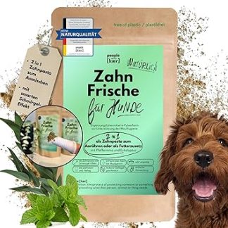 People Who Kaer Tooth Fresh Powder for Dogs, 200 g - 2-in-1 Toothpaste & Supplementary Food, Dental Care Dog, Supports Bad Breath & Tartar, Tooth Powder Dog, Dog Toothpaste