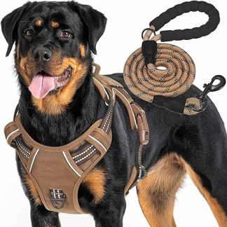 Haapaw Heavy Duty Tactical Dog Harness for Large Dogs, No Pull Adjustable Pet Harness, Reflective Service Training, Easy Control Pet Vest, Military Work Dog Harnesses
