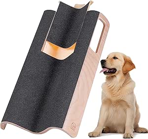LovIntry M Shape Dog Scratch Pad for Nails with Treat Box, Dog Nail Scratch Board, Dog Nail File Toy and Easily Shorten Dog's Side Claws (L, Treat Box)