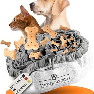 DOGPARENTS® Sniffing Rug Dog Small & Large - Sniffing Mat Dog Robust Dog Sniffing Rug for Dogs Activity Dog Search Games for Dogs [Sniffing Toy Dog] Grey