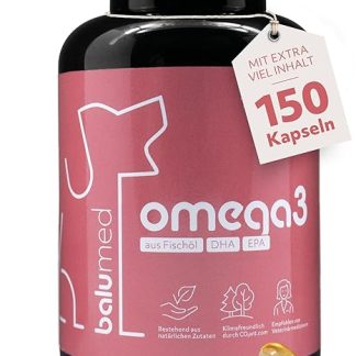 balumed Omega 3 Capsules for Dogs - 150 Capsules of 1,000 mg - High Dose - 30% DHA & EPA