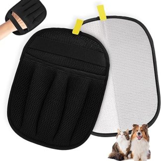 Kuvarix Pack of 2 Pet Hair Remover Glove, Fur Magnet Glove, Electrostatic Pet Hair Remover Glove, Reusable, for Removes Dogs and Cats Fur from Sofa, Carpet, Clothes
