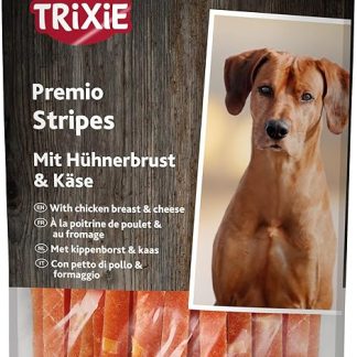 Trixie 31586 PREMIO Cheese Chicken Stripes, 100 g