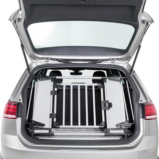 TRIXIE Universal Rear Grille for Dogs - Turns the Boot into a Transport Box - Adjustable Angle & Side Panels - Easy Folding for Use of the Boot - 94-114 × 69 × 53 cm - 13201
