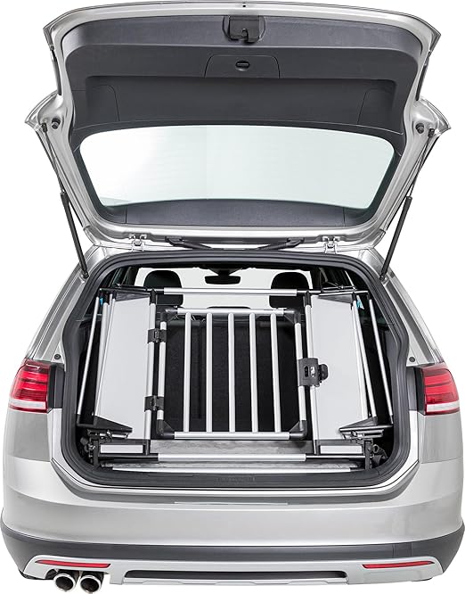 TRIXIE Universal Rear Grille for Dogs - Turns the Boot into a Transport Box - Adjustable Angle & Side Panels - Easy Folding for Use of the Boot - 94-114 × 69 × 53 cm - 13201
