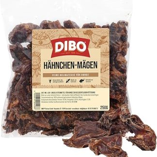 DIBO Chicken stomachs, 250 g bag, the small natural chew snack or treat for in between, dog food, quality chewing item without chemicals from DIBO