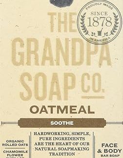 The Grandpa Soap - Face & Body Bar Soap Soothe Oatmeal - 4.25 oz. (120 g)