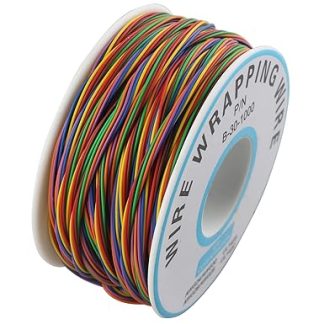 HALJIA P/N B-30-1000 PCB Jumper Wire 8 Colors Insulation Test Wrapping Paper Cable 15M