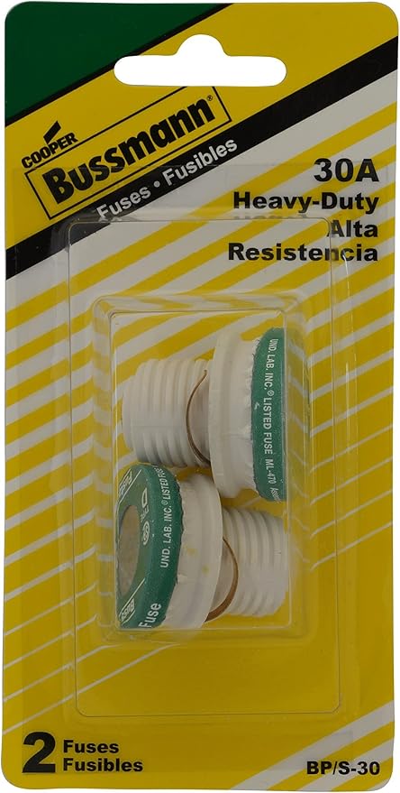 BUSSMAN BP/30 30 Amp Dual Lens Slow Rejection Base Fuse 2 Count