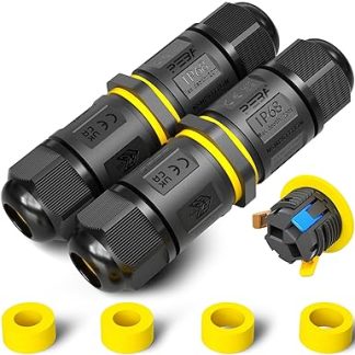 Waterproof Cable Connector Outdoor Junction Box Electrical Connectors IP68 SAMHUE for 4mm-14mm Cable (Pack of 2)
