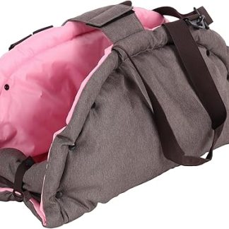Xenos Taupe Dog Bag - 62 x 26 x 28 cm - Polyester with Fibre Filling - 2-in-1 as Carry Bag and Lounger - Shoulder Strap and Storage Bag