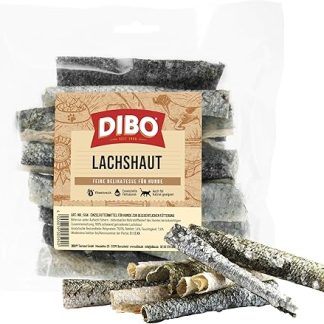 DIBO Salmon Skin, 50g Bag, The Small Snack or Treat for In Between, Dog Food