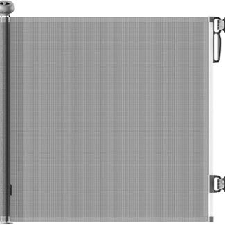 Allyson Extendable Stair Gate, Door Safety Gate up to 140 cm, Stair Gate for Children & Pets, Child Safety Gate 85 cm Height, Pet Safety Gate Retractable, Adjustable & Stable - Grey