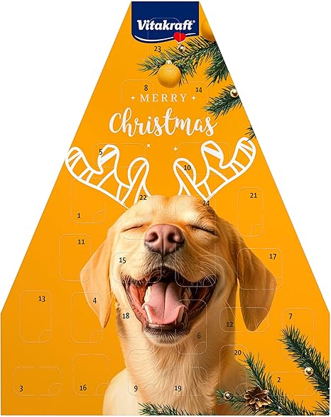 Vitakraft Advent Calendar for Dogs, 2025, Lovingly Compiled Selection of Delicious Snacks, for the Pre-Christmas Season, Dog Treats, for All Ages (1 x 244 g)