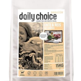 daily choice sensitiv - 15 kg - dry food for dogs - duck and rice with peas - monoprotein and wheat free - suitable for nutrition-sensitive dogs - with chicory and green-lipped mussel
